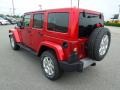2013 Deep Cherry Red Crystal Pearl Jeep Wrangler Unlimited Sahara 4x4  photo #9
