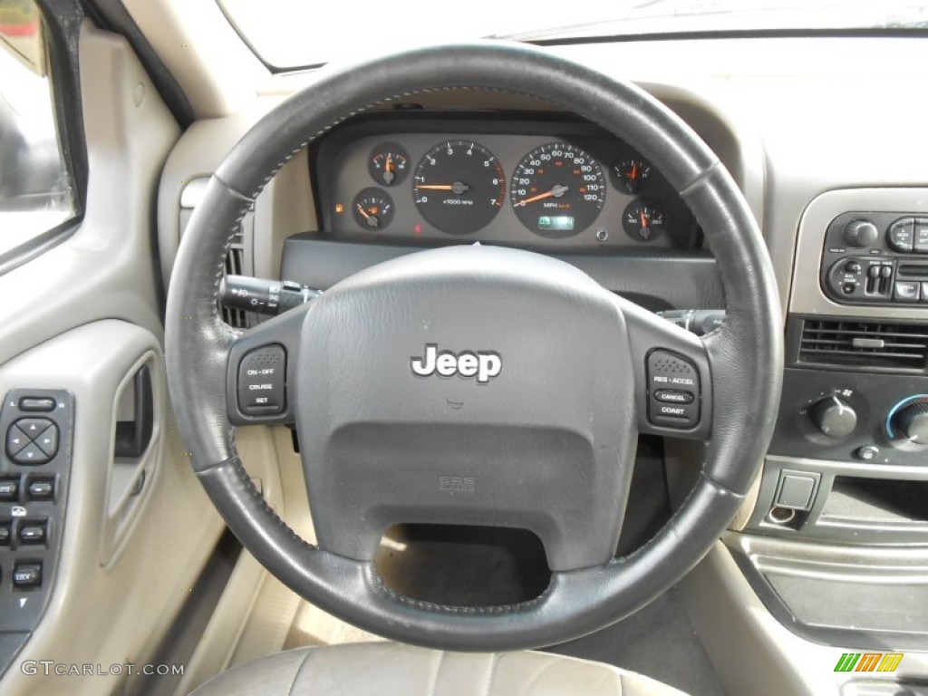 2004 Jeep Grand Cherokee Laredo Taupe Steering Wheel Photo #69439303