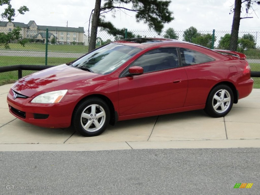 2003 Accord EX-L Coupe - San Marino Red / Ivory photo #9
