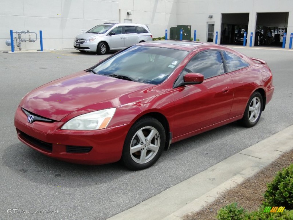 2003 Accord EX-L Coupe - San Marino Red / Ivory photo #31