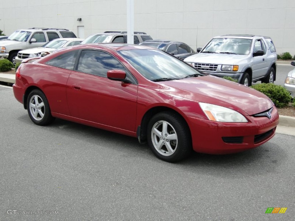 2003 Accord EX-L Coupe - San Marino Red / Ivory photo #32