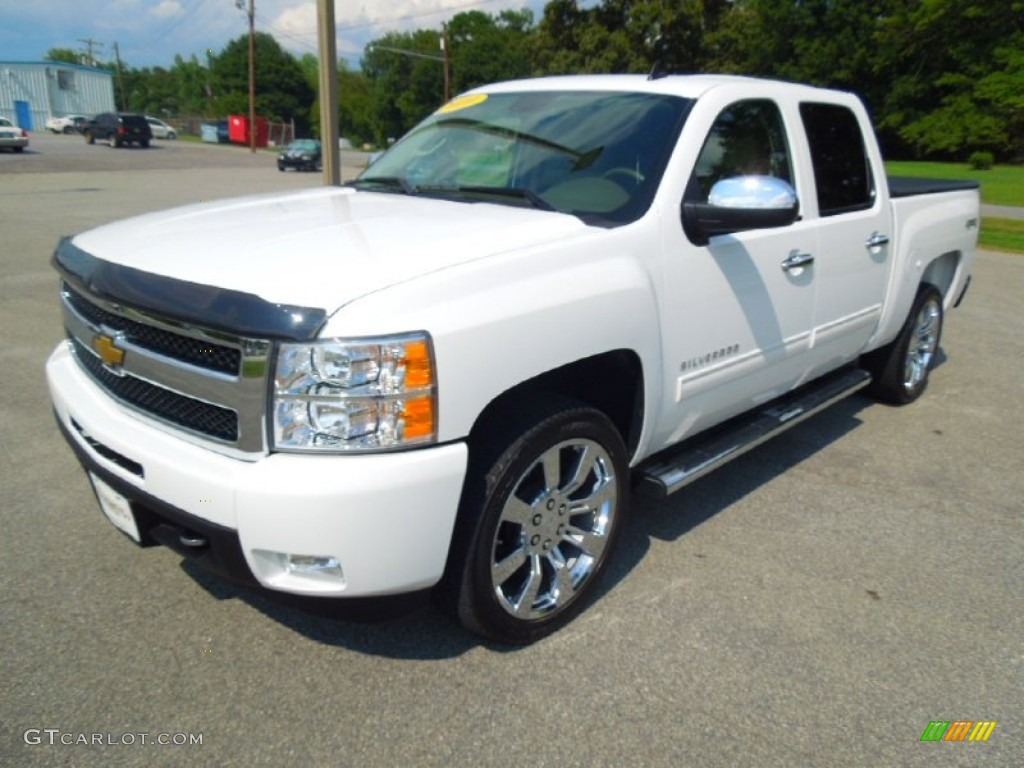 Summit White 2010 Chevrolet Silverado 1500 LTZ Crew Cab 4x4 Exterior Photo #69442609
