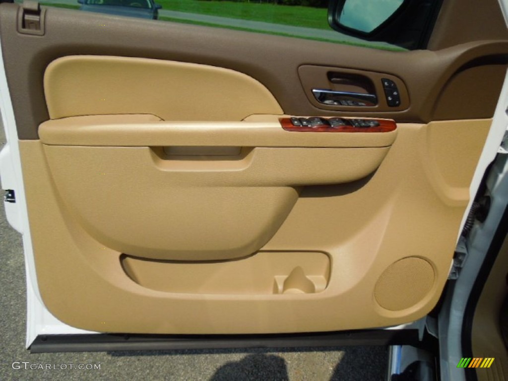 2010 Chevrolet Silverado 1500 LTZ Crew Cab 4x4 Dark Cashmere/Light Cashmere Door Panel Photo #69442728