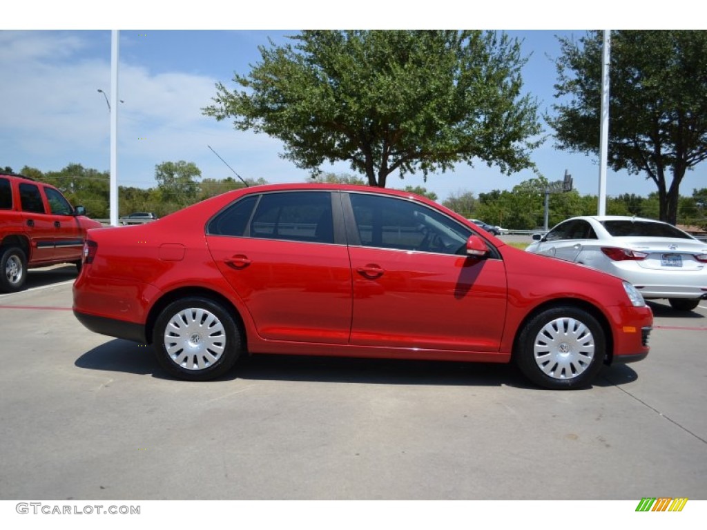 2009 Jetta S Sedan - Salsa Red / Anthracite photo #6