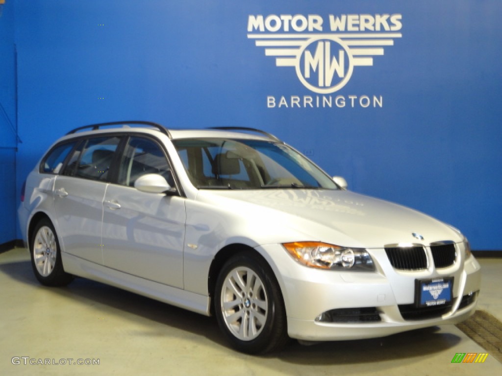 2006 3 Series 325xi Wagon - Titanium Silver Metallic / Black photo #1