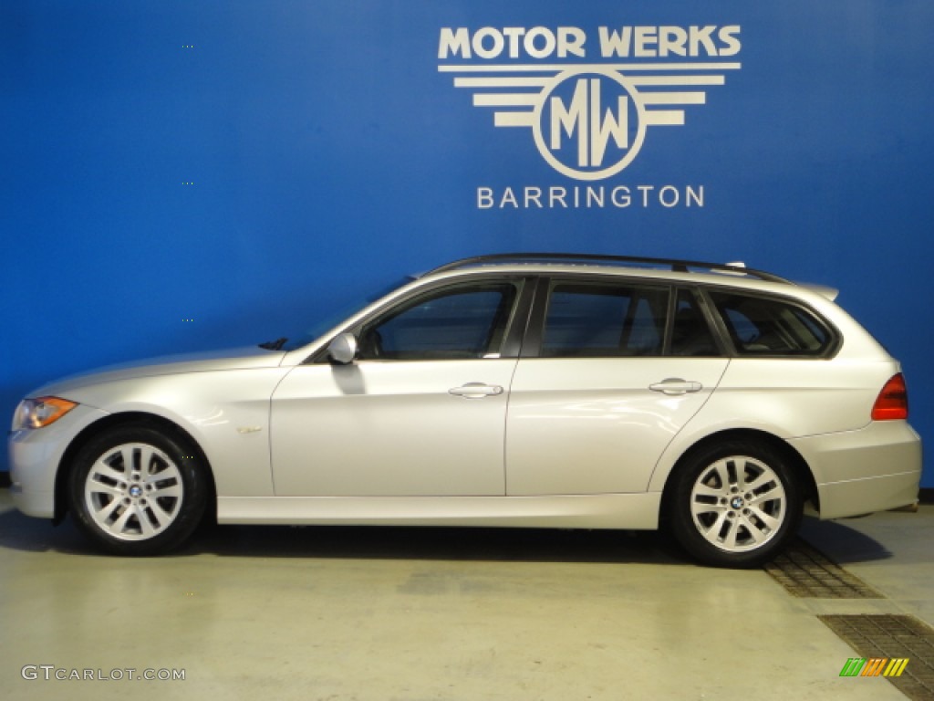 2006 3 Series 325xi Wagon - Titanium Silver Metallic / Black photo #5
