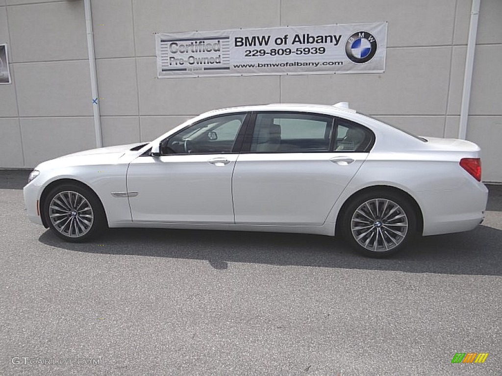 2011 7 Series 750Li Sedan - Mineral White Metallic / Oyster/Black photo #1