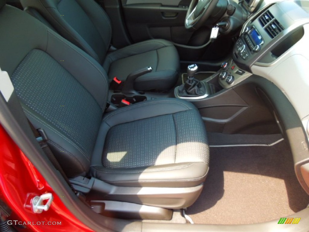Jet Black/Dark Titanium Interior 2012 Chevrolet Sonic LTZ Sedan Photo #69446779