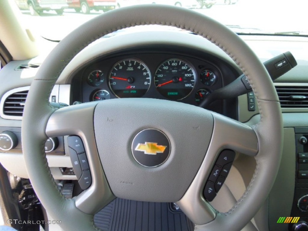 2013 Chevrolet Avalanche LT 4x4 Black Diamond Edition Light Titanium Steering Wheel Photo #69447183