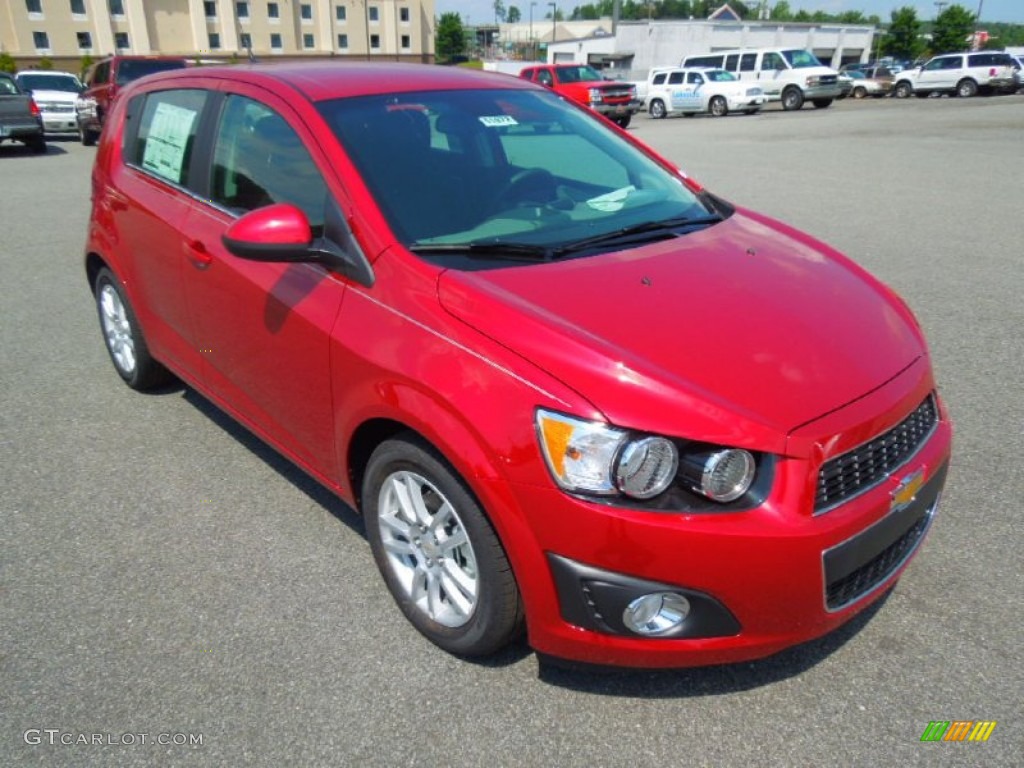 Crystal Red Tintcoat 2012 Chevrolet Sonic LT Hatch Exterior Photo #69447313