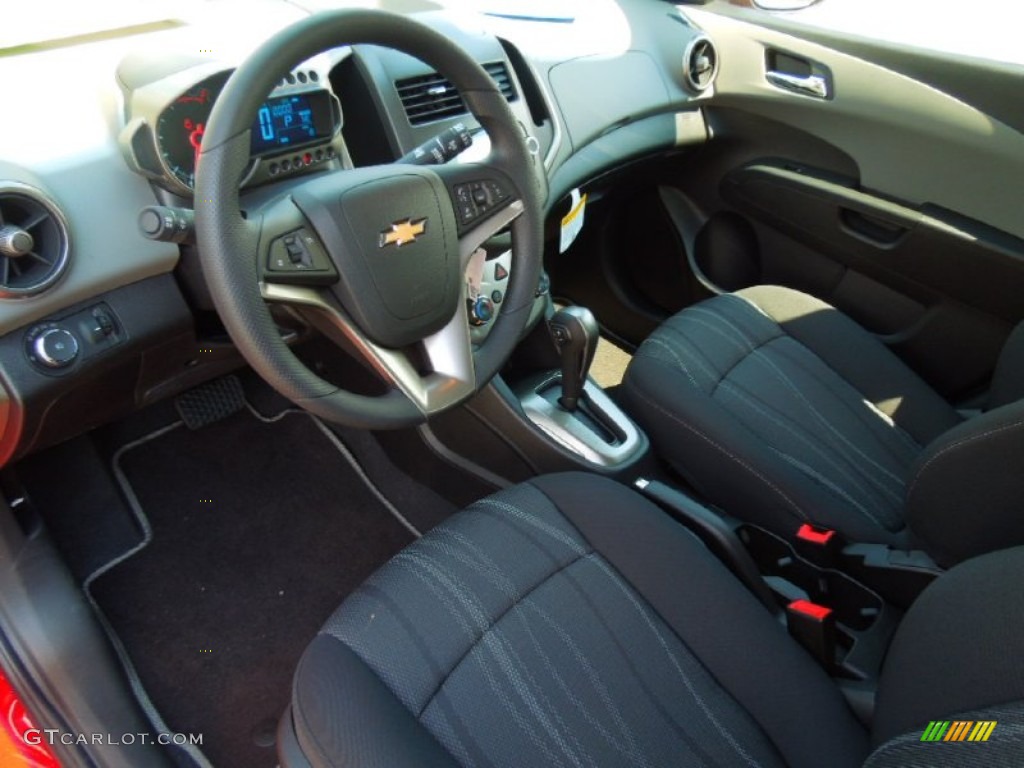 Jet Black/Dark Titanium Interior 2012 Chevrolet Sonic LT Hatch Photo #69447538