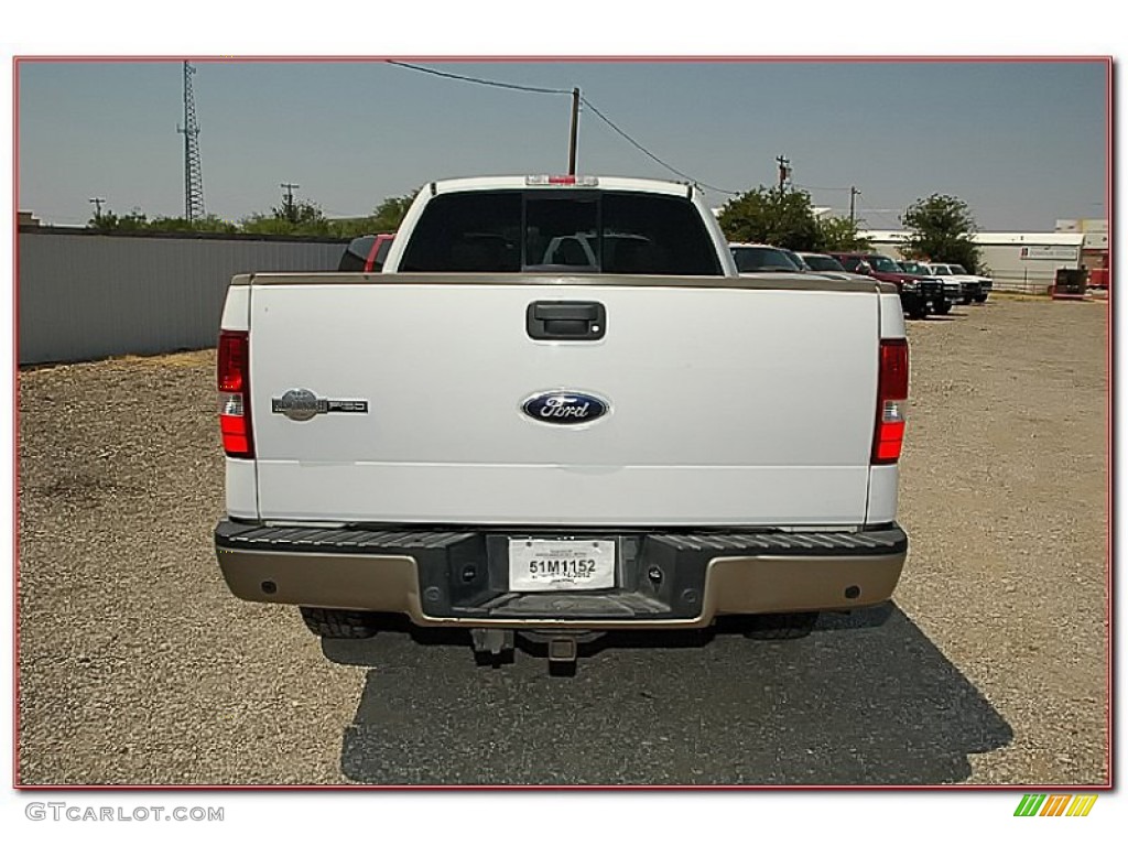 2006 F150 King Ranch SuperCrew 4x4 - Oxford White / Castano Brown Leather photo #9