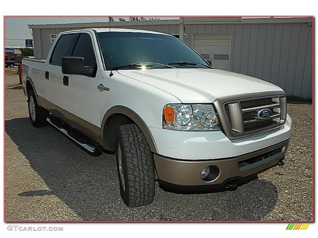 2006 F150 King Ranch SuperCrew 4x4 - Oxford White / Castano Brown Leather photo #13