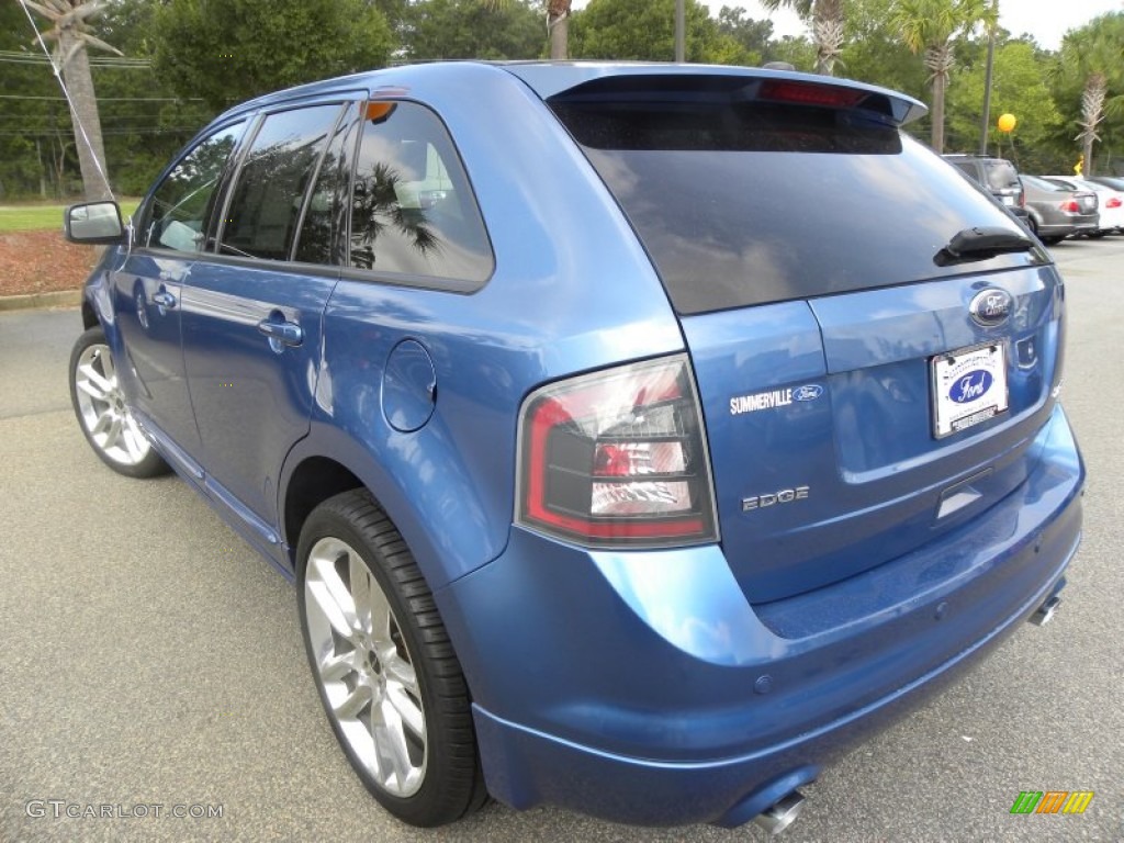 2010 Edge Sport - Sport Blue Metallic / Sport Black Leather/Grey Alcantara photo #18