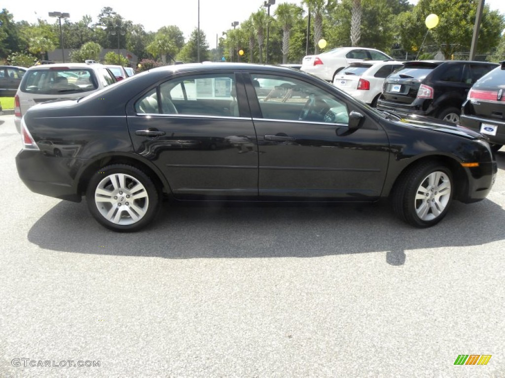 2009 Fusion SEL V6 - Tuxedo Black Metallic / Medium Light Stone photo #13