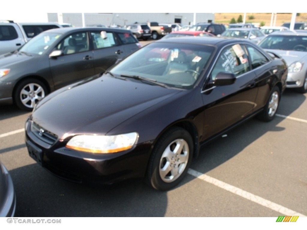 1999 Accord EX V6 Coupe - Black Currant Pearl / Gray photo #4
