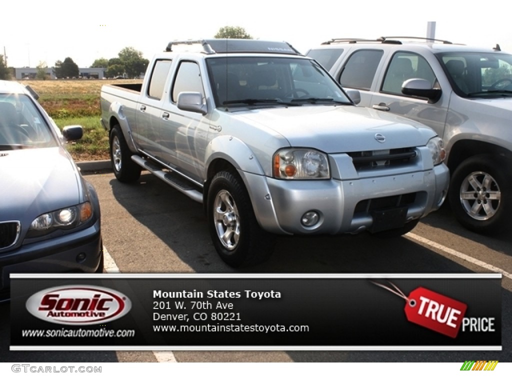 2002 Frontier SC Crew Cab 4x4 - Silver Ice Metallic / Charcoal photo #1