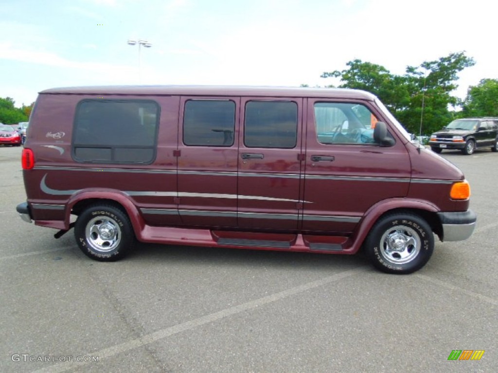 1999 Ram Van 1500 Passenger Conversion - Director Red Metallic / Mist Gray photo #3