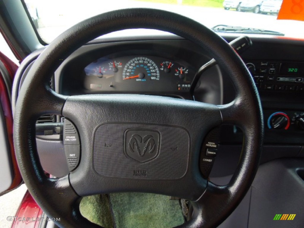 1999 Dodge Ram Van 1500 Passenger Conversion Mist Gray Steering Wheel Photo #69451621