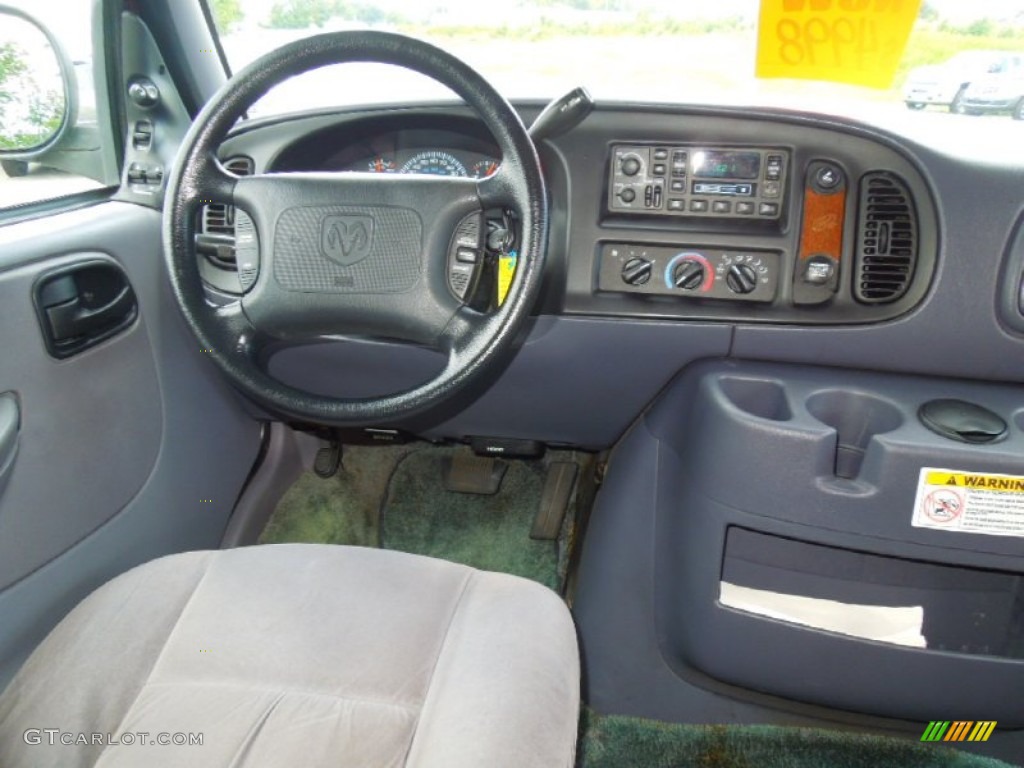 1999 Dodge Ram Van 1500 Passenger Conversion Mist Gray Dashboard Photo #69451678