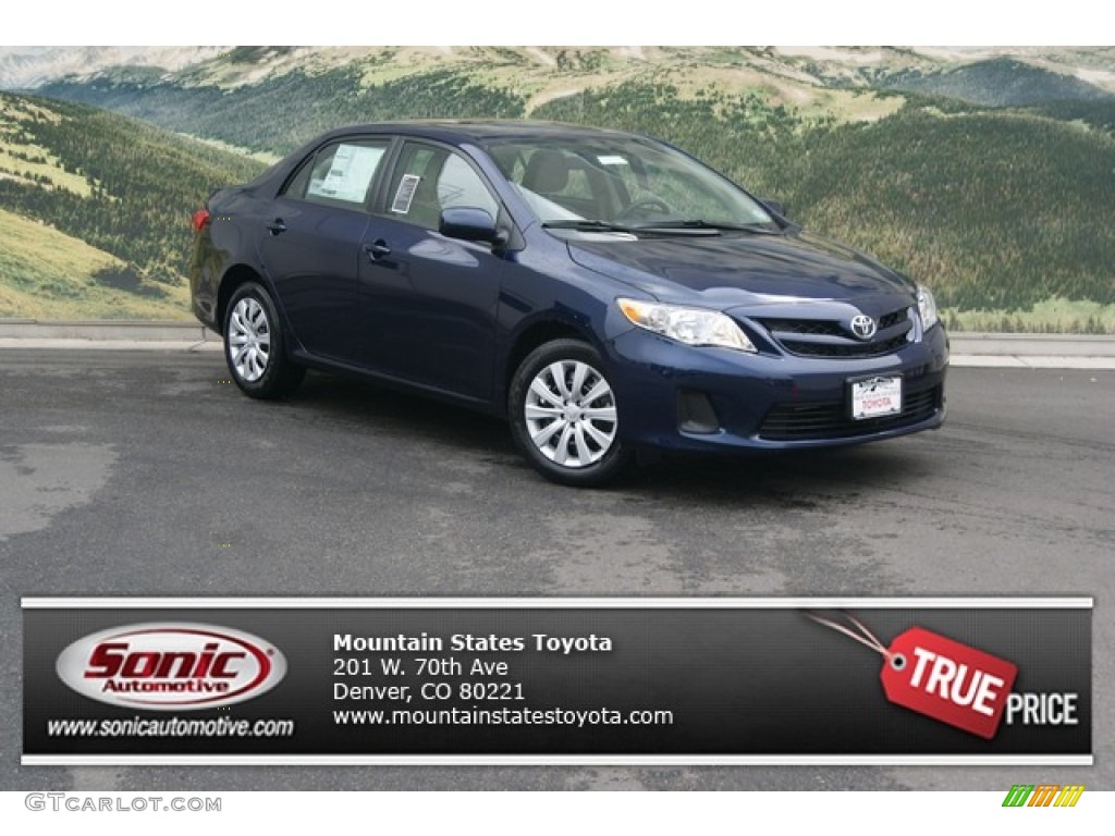 2012 Corolla LE - Nautical Blue Metallic / Bisque photo #1