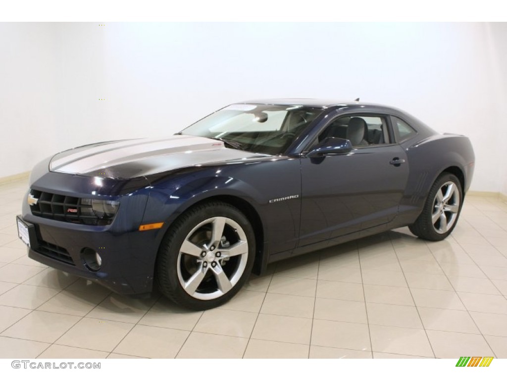 2010 Camaro LT/RS Coupe - Imperial Blue Metallic / Gray photo #3
