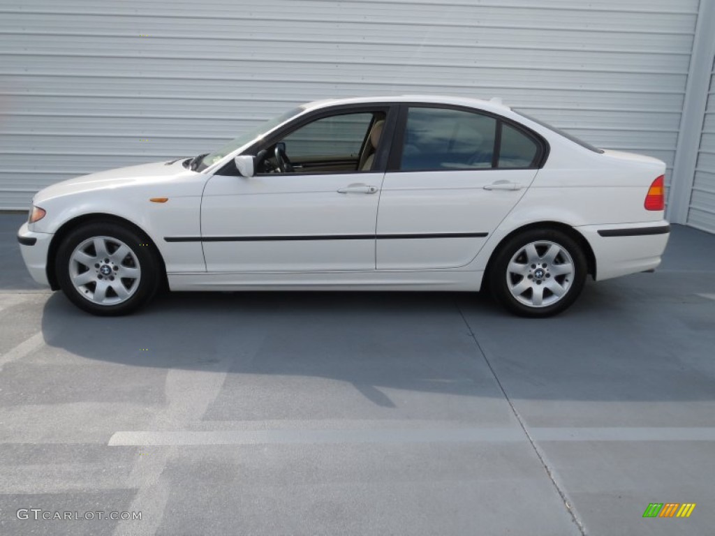 2004 3 Series 325i Sedan - Alpine White / Sand photo #5