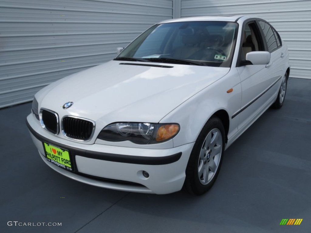 2004 3 Series 325i Sedan - Alpine White / Sand photo #6