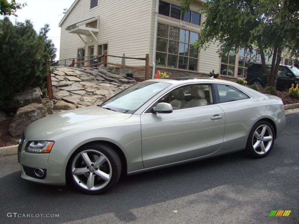 Sahara Silver Metallic 2010 Audi A5 2.0T quattro Coupe Exterior Photo #69455779