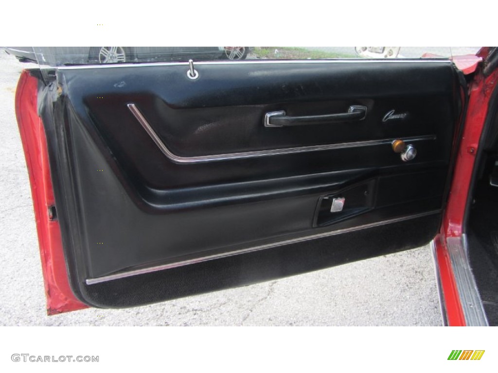 1969 Chevrolet Camaro SS Coupe Black/Gray Houndstooth Door Panel Photo #69456688