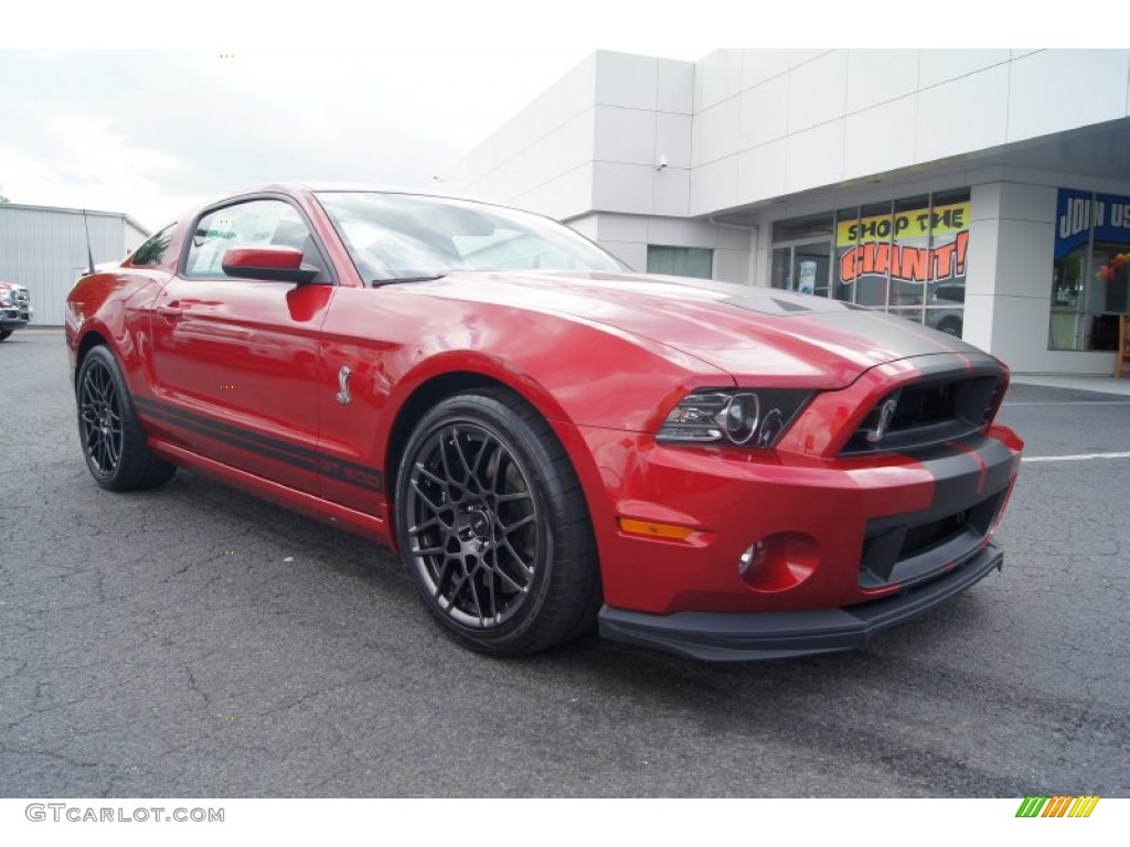 2013 Mustang Shelby GT500 SVT Performance Package Coupe - Red Candy Metallic / Shelby Charcoal Black/Black Accent Recaro Sport Seats photo #1