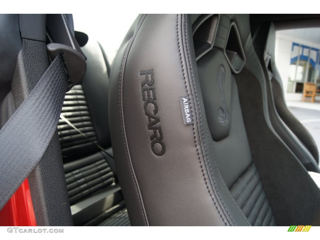 Shelby Charcoal Black/Black Accent Recaro Sport Seats Interior 2013 Ford Mustang Shelby GT500 SVT Performance Package Coupe Photo #69458029