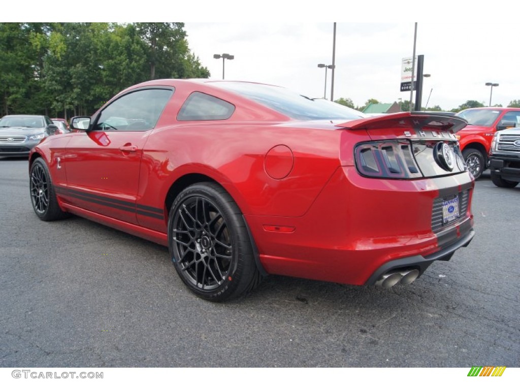 Red Candy Metallic 2013 Ford Mustang Shelby GT500 SVT Performance Package Coupe Exterior Photo #69458260