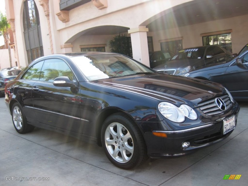 2003 CLK 320 Coupe - Capri Blue Metallic / Stone photo #1