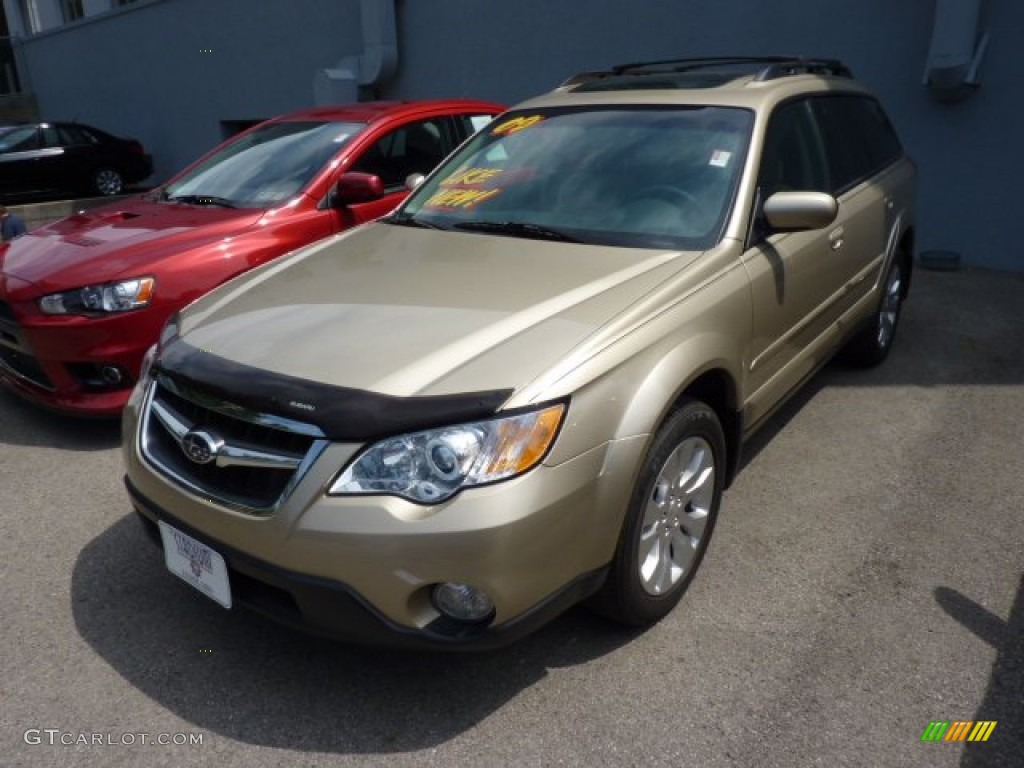 2009 Outback 2.5i Limited Wagon - Harvest Gold Metallic / Warm Ivory photo #3