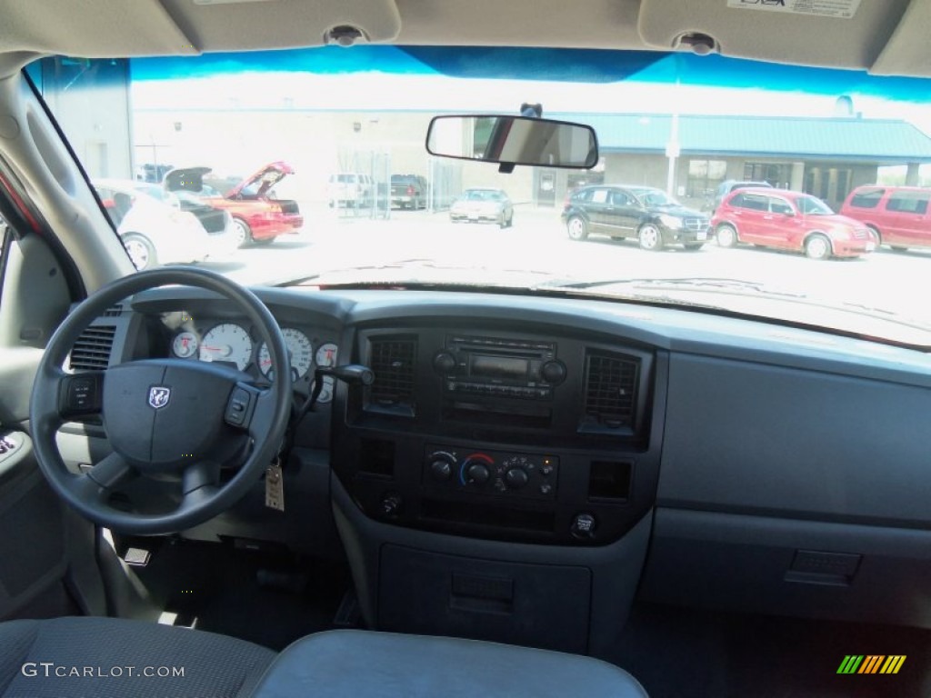 2008 Ram 1500 SXT Quad Cab - Flame Red / Medium Slate Gray photo #22