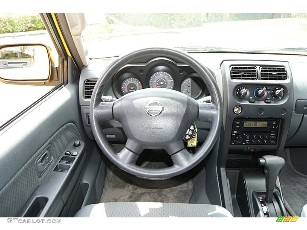2002 Nissan Xterra XE V6 Gray Celadon Steering Wheel Photo #69466975