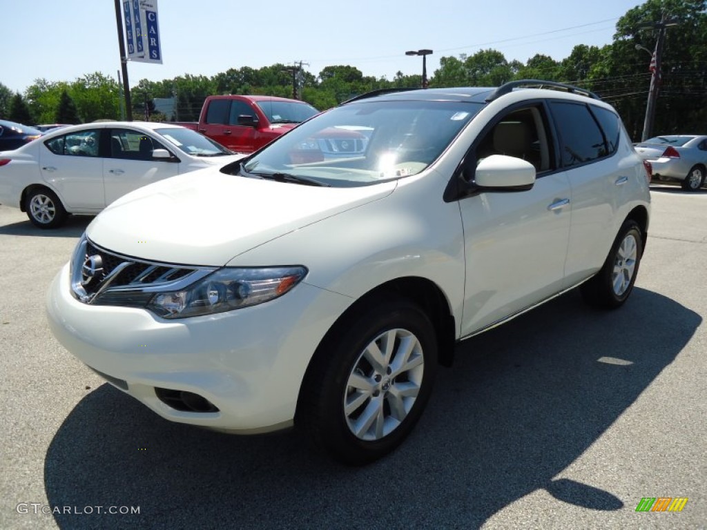 2011 Murano SL AWD - Glacier White Pearl / Beige photo #2