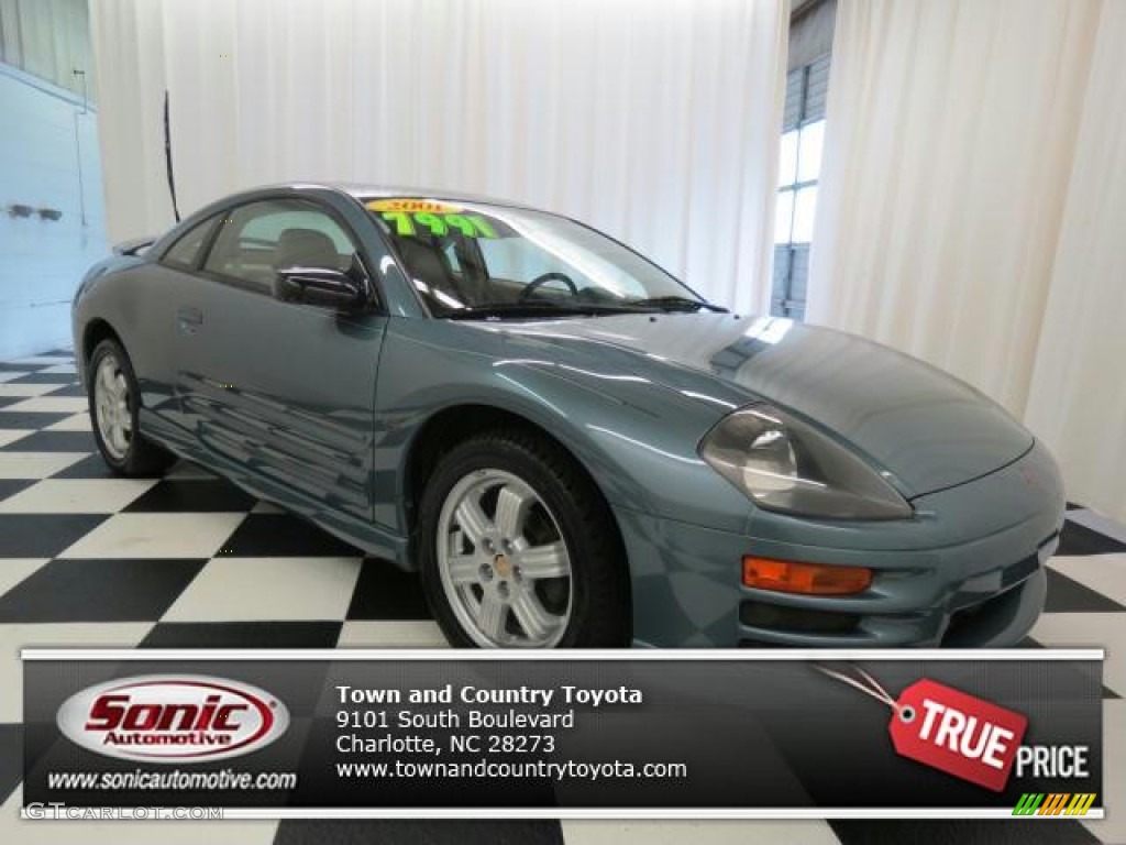 2001 Eclipse GT Coupe - Tampa Blue Pearl / Tan photo #1