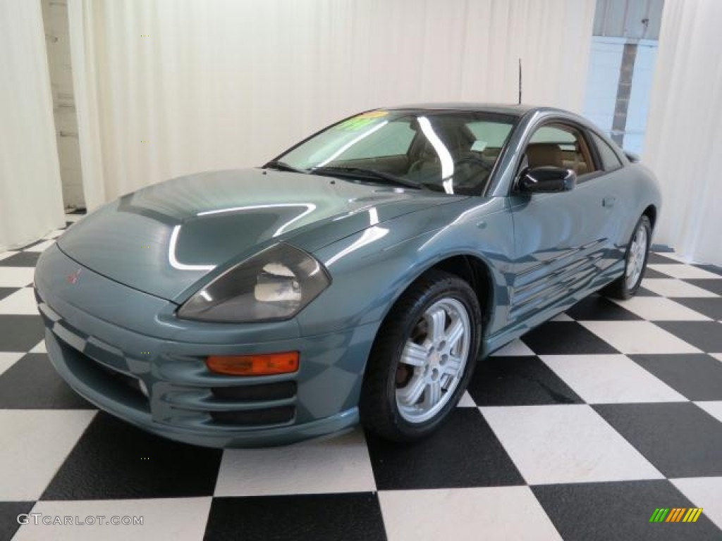 2001 Eclipse GT Coupe - Tampa Blue Pearl / Tan photo #3