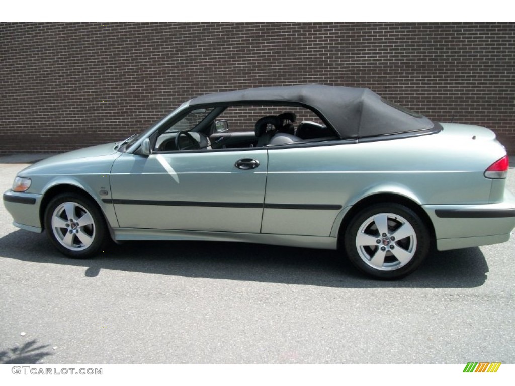 2002 9-3 SE Convertible - Sun Green Metallic / Charcoal Gray photo #1