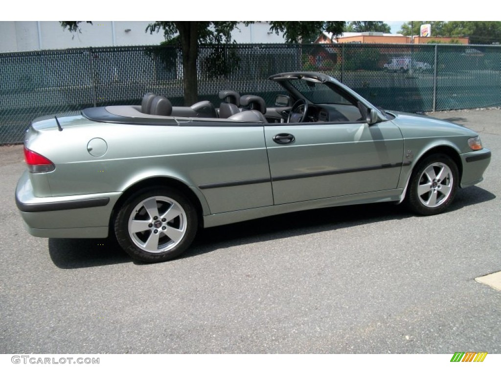 2002 9-3 SE Convertible - Sun Green Metallic / Charcoal Gray photo #5