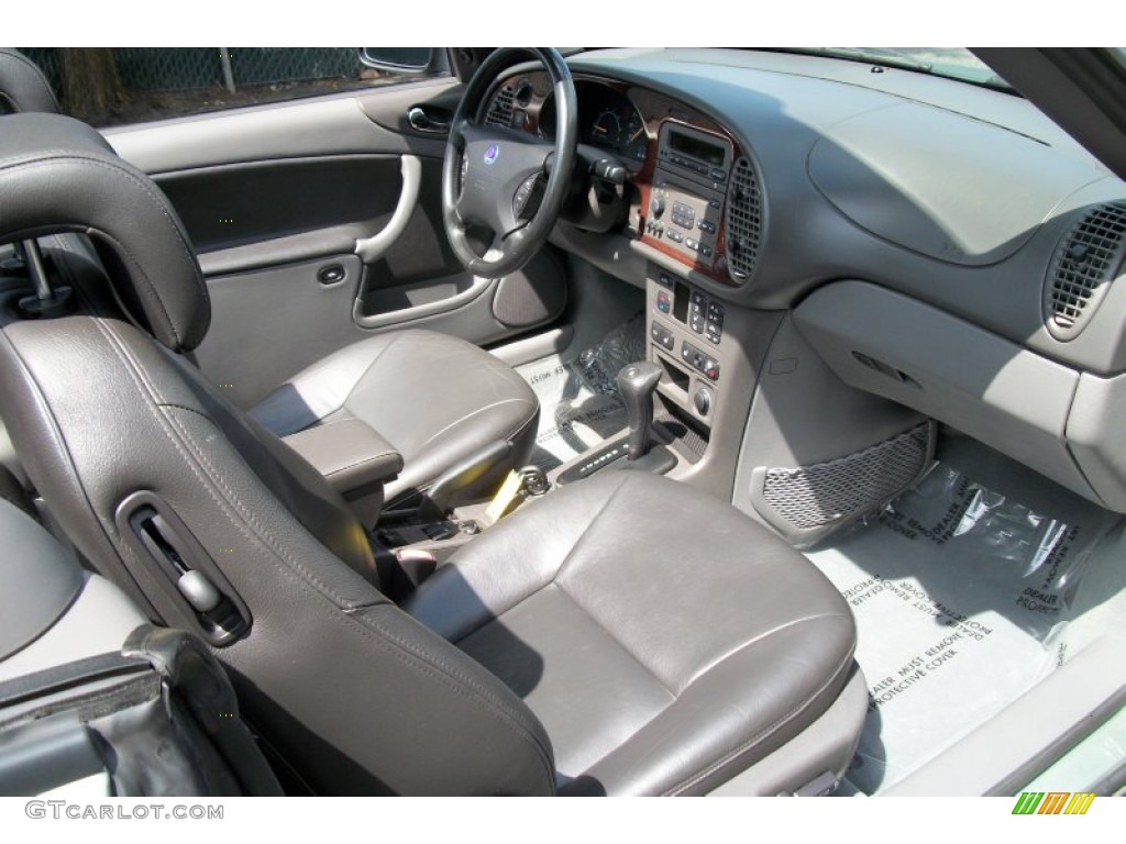 2002 9-3 SE Convertible - Sun Green Metallic / Charcoal Gray photo #8