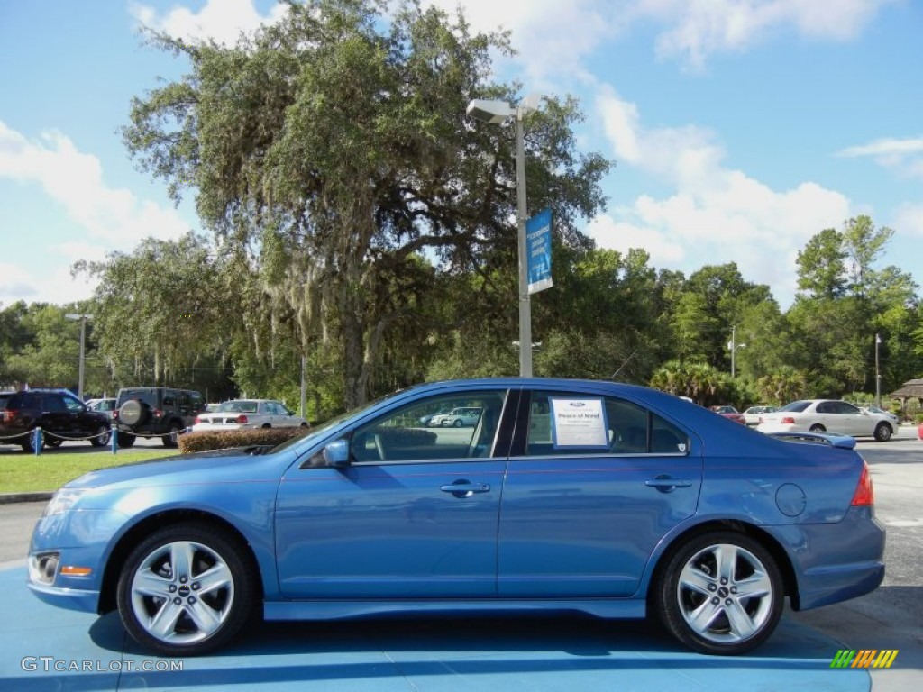 2010 Fusion Sport - Sport Blue Metallic / Charcoal Black/Sport Blue photo #2