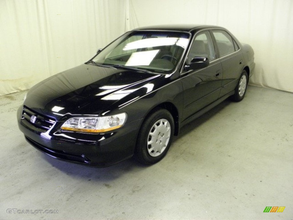2002 Accord LX Sedan - Nighthawk Black Pearl / Quartz Gray photo #3