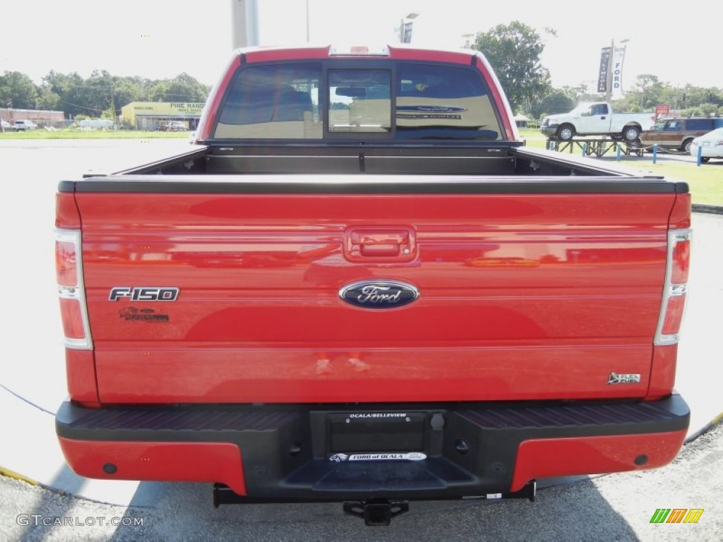 2010 F150 FX4 SuperCrew 4x4 - Vermillion Red / Black photo #4