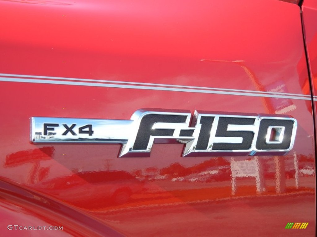 2010 F150 FX4 SuperCrew 4x4 - Vermillion Red / Black photo #9