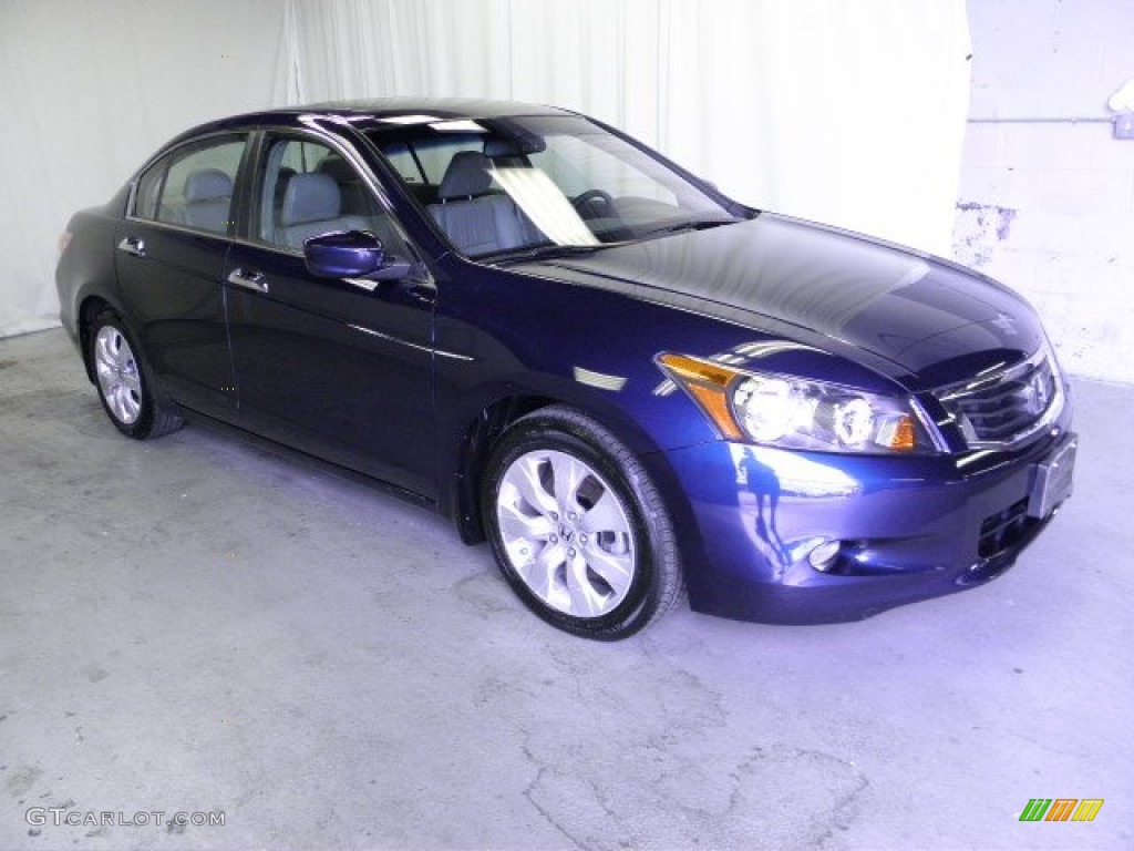 2008 Accord EX-L V6 Sedan - Royal Blue Pearl / Gray photo #1