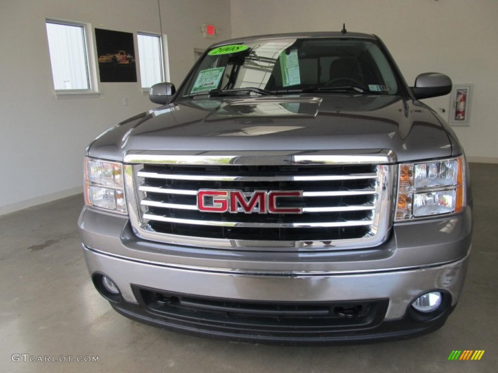 2008 Sierra 1500 SLE Extended Cab 4x4 - Steel Gray Metallic / Ebony photo #10