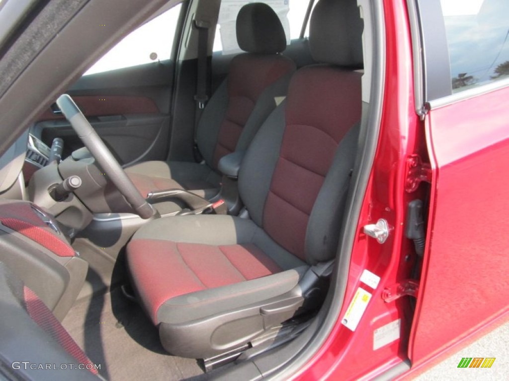 Jet Black/Sport Red Interior 2012 Chevrolet Cruze LT Photo #69471667